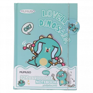 MUMUSO Hardcover Notizbuch 32K mit Dinosaurier in Türkis – stabiles Notizbuch für Kinder, ideal für Schule oder Zuhause.