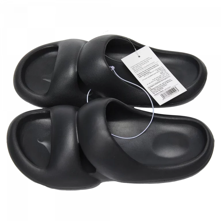 MUMUSO Hausschuhe Damen aus EVA, ergonomisch und leicht, in Schwarz – bequeme Badeslipper für Zuhause.