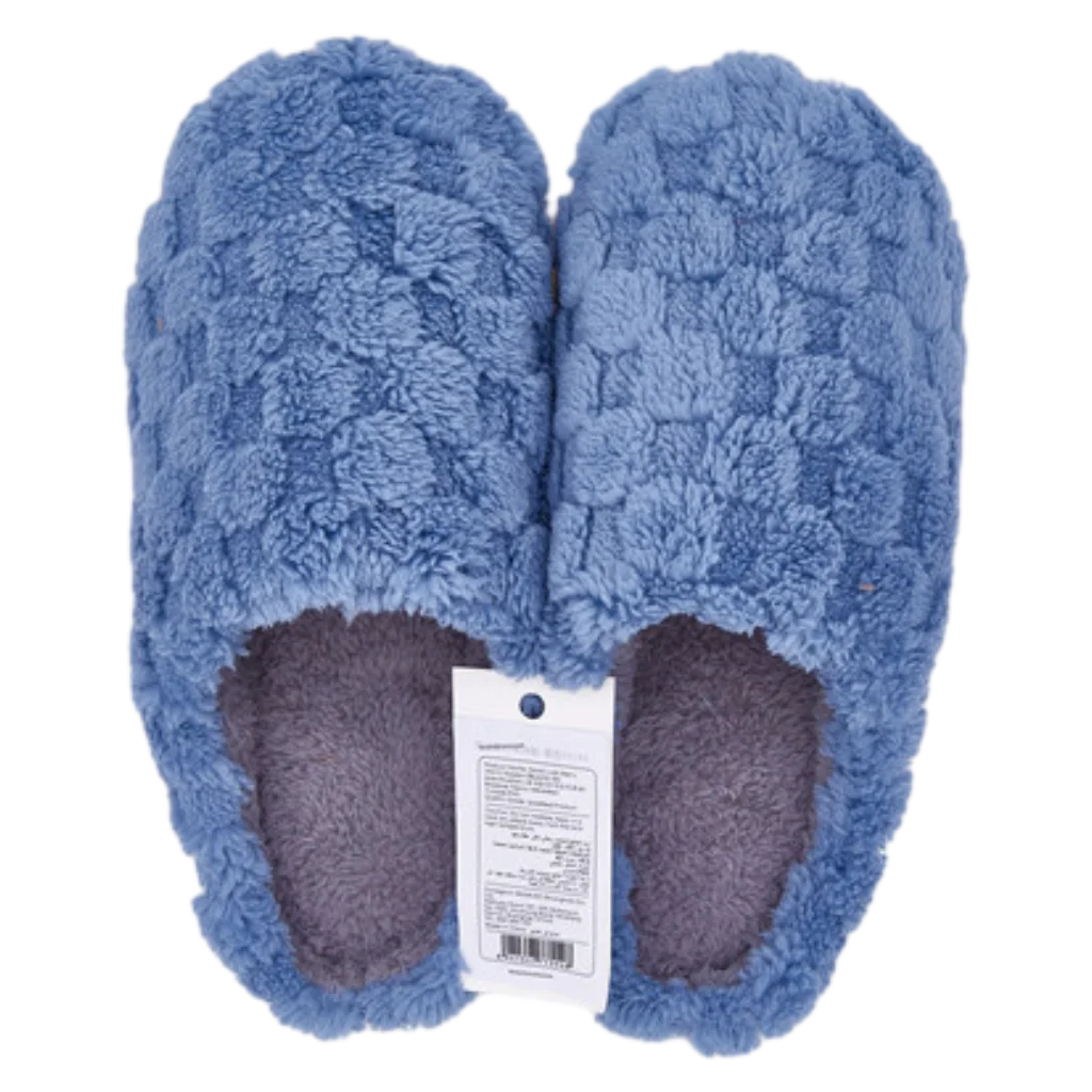 mumuso_hausschuhe_herren_pluesch_winter_42-43_blau.webp MUMUSO Hausschuhe Herren Winter, Größe 42-43 (Blau) – weiche und warme Plüsch Hausschuhe für den Alltag.