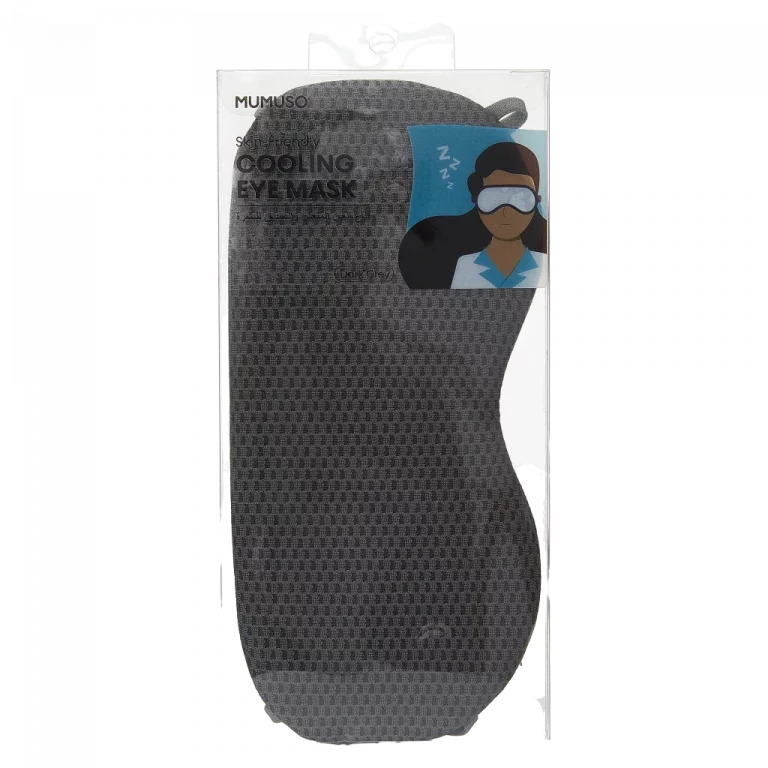 MUMUSO hautfreundliche Augenmaske Gel-Pad dunkelgrau – abschwellende Augenmaske für Erwachsene aus Polyester und Polyamid.