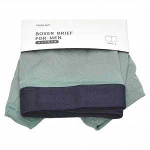 MUMUSO Herren Boxershorts, Größe L in grau-grün – bequeme Herrenunterwäsche mit elastischem Bund für den Alltag.