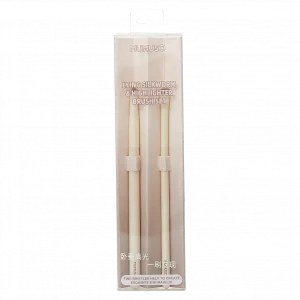 MUMUSO High Gloss Brush Set mit feinen Nylonborsten und Holzgriff (Natur) – Beauty Brush Set für präzises Augen-Make-up.