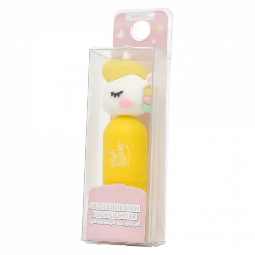 MUMUSO Highlighter mit Einhorn, grün, idealer Textmarker für Schule und Büro, lustiges Schreibwarenaccessoire.