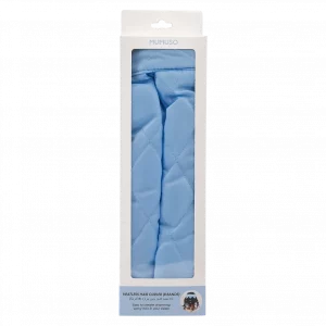 MUMUSO Haarwickler ohne Hitze aus Polyester und Baumwolle, 8 Bänder (Blau) – schonendes Haarstyling für langes Haar.
