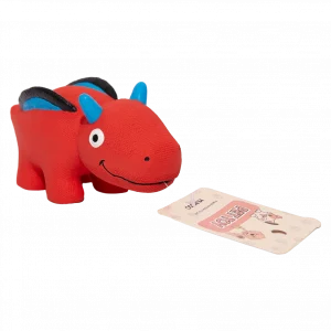 MUMUSO Hundespielzeug mit Dinosaurier, auffällige rote Farbe – sicheres Kauspielzeug Hund für ausdauerndes Kauen.