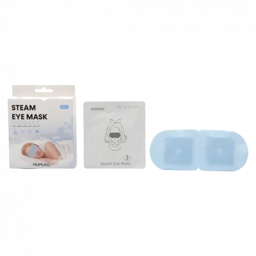 MUMUSO Dampf-Augenmaske mit Hyaluronsäure, 5 Stück, Vliesstoff, blau – entspannende Augenmaske für müde Augen.