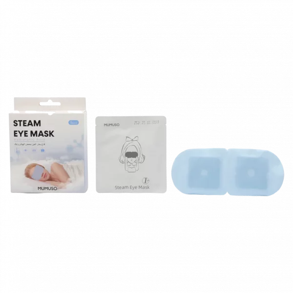 MUMUSO Dampf-Augenmaske mit Hyaluronsäure, 5 Stück, Vliesstoff, blau – entspannende Augenmaske für müde Augen.