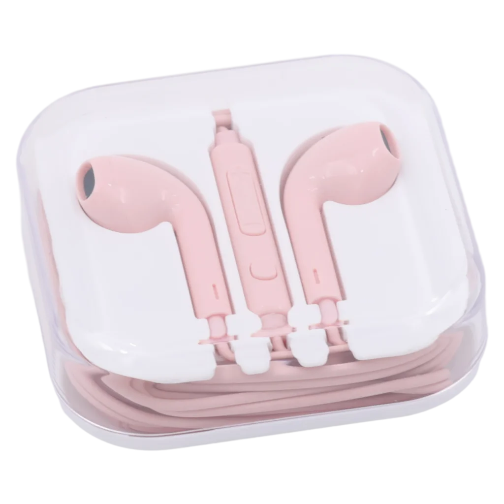 mumuso_in-ear-kopfhoerer_abs-tpe_rosa.webp MUMUSO In-Ear-Kopfhörer aus ABS/TPE mit Kabelsteuerung in Rosa – leichte Kopfhörer für Musikgenuss und Anrufe unterwegs.