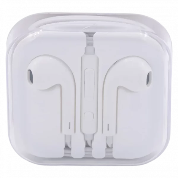 MUMUSO In-Ear-Kopfhörer aus ABS und TPE, weiß – leichtes Headset mit Funktionstaste für Musik und Anrufe.