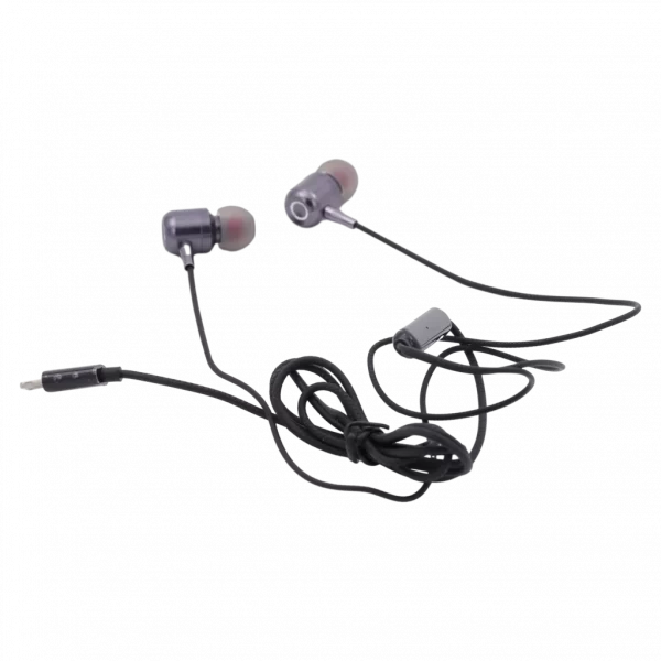 MUMUSO In-Ear Kopfhörer mit Lightning-Anschluss, Metall (Schwarz) – komfortable kabelgebundene Kopfhörer für iPhone.