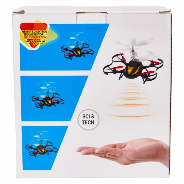 MUMUSO Induktions-Quadrocopter aus Polypropylen Schwarz mit Dual-Modus-Fernbedienung – modernes Drohnen Modellspielzeug für Jugendliche.