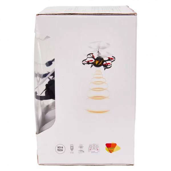 MUMUSO Induktions-Quadrocopter aus Polypropylen Schwarz mit Dual-Modus-Fernbedienung – modernes Drohnen Modellspielzeug für Jugendliche.