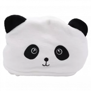 MUMUSO Kapuzenhandtuch aus weicher Polyesterfaser, Weiß mit Panda – perfektes Kinderhandtuch nach dem Baden.