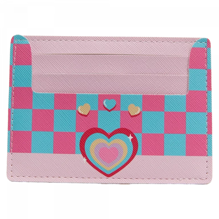 MUMUSO Kartenhalter aus Kunstleder (Rosa) – schlankes Kartenetui für Kinder mit praktischem Steckfach.