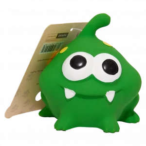 MUMUSO Kauspielzeug Hund aus Naturkautschuk, robustes Hundespielzeug grün in witziger Monsterform für Zahnpflege.