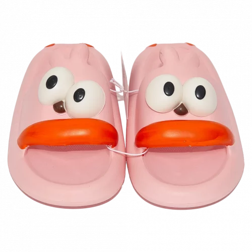 MUMUSO Kinderslipper mit 3D-Augen, aus EVA, Größe 30/31 in Rosa – bequeme Badeslipper für Kinder.