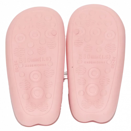MUMUSO Kinder Slipper aus EVA mit Cartoon-Gesicht, Größe 34/35 (Rosa) – bequeme Badeslipper für Kinder.