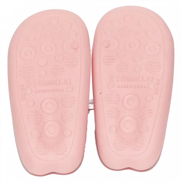 MUMUSO Kinder Slipper aus EVA mit Cartoon-Gesicht, Größe 34/35 (Rosa) – bequeme Badeslipper für Kinder.