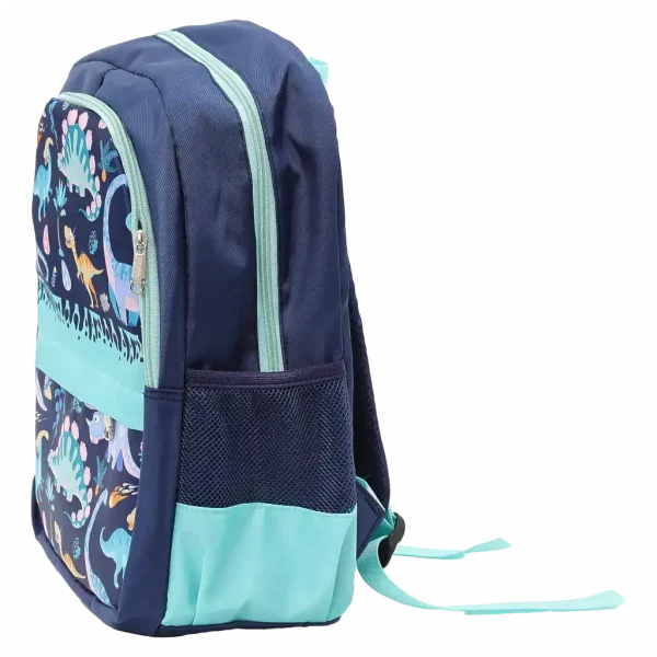 MUMUSO Kinder-Rucksack mit Dinosaurier, Köper-Verbundstoff (Blau) – idealer Dinosaurier-Rucksack für Vorschule und Alltag.