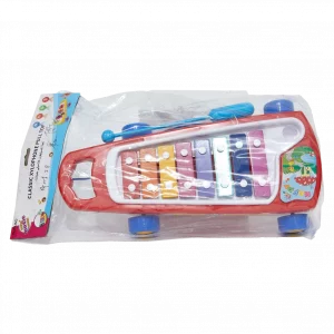 MUMUSO Kinder-Xylophon aus Kunststoff zum Ziehen, Mehrfarbig – Musikspielzeug für Kinder, fördert die Motorik.