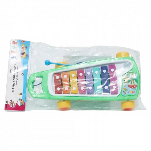 MUMUSO Kinder-Xylophon aus Kunststoff zum Ziehen, Mehrfarbig – Musikspielzeug für Kinder, fördert die Motorik.