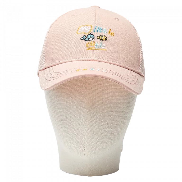 MUMUSO Kinder Baseball Cap mit Wal-Stickerei in Rosa – verstellbare Basecap für Mädchen, idealer Sonnenschutz.