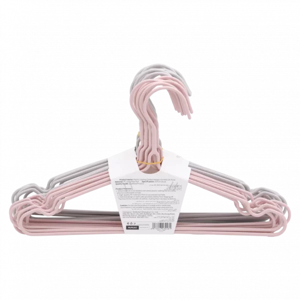 MUMUSO Kinderkleiderbügel aus PE und Stahldraht, 10er-Pack für Kinderkleidung – robust, leicht und ideal für das Kinderzimmer.