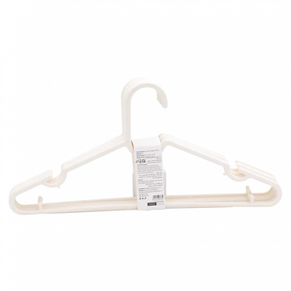 MUMUSO Kleiderbügel 8er-Pack aus PP in Creme – stabiler Kleiderbügel aus Kunststoff für Kleiderschrank und Haushalt.
