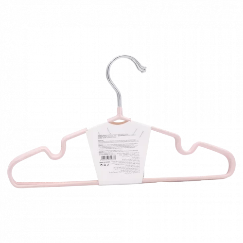 MUMUSO Kleiderbügel Metall mit Kunststoffbeschichtung für Kinderkleidung – stabiler Kinder Kleiderbügel in Rosa.