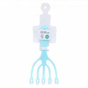 MUMUSO Körpermassagegerät in Handform mit vier Rollen in Blau – vielseitiger Körpermassager zur Selbstmassage.