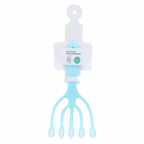 MUMUSO Körpermassagegerät in Handform mit vier Rollen in Blau – vielseitiger Körpermassager zur Selbstmassage.
