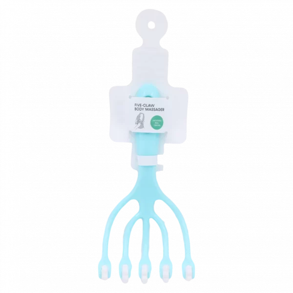 MUMUSO Körpermassagegerät in Handform mit vier Rollen in Blau – vielseitiger Körpermassager zur Selbstmassage.