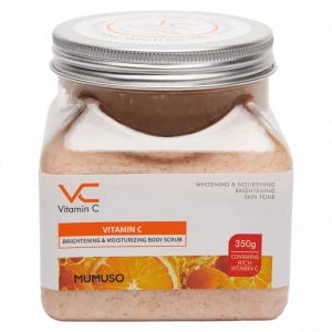 MUMUSO Körperpeeling mit Vitamin C, 350 g (Orange) – feuchtigkeitsspendende Pflege für beanspruchte Haut.