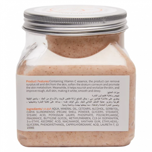MUMUSO Körperpeeling mit Vitamin C, 350 g (Orange) – feuchtigkeitsspendende Pflege für beanspruchte Haut.