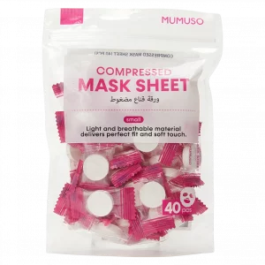 MUMUSO Maskentuch, 40 Stück komprimierte Einweg-Maskentücher für Gesichtspflege in Weiß – ideales Maskenpapier für individuelle Pflege.