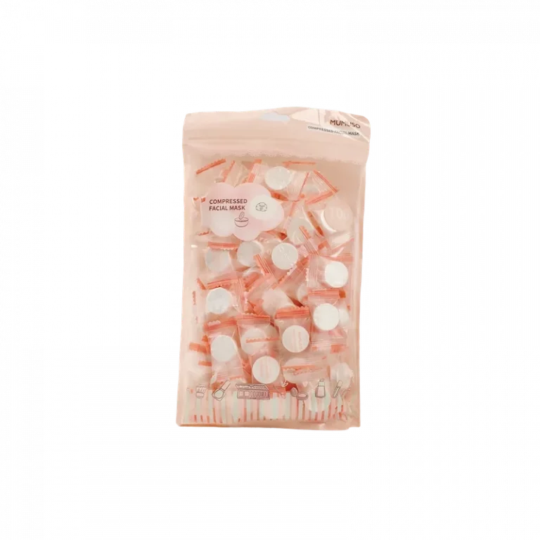 MUMUSO komprimierte Gesichtsmaske, 100 Stück (Weiß) – praktisches Beauty Tool für Gesichtspflege und DIY Masken.