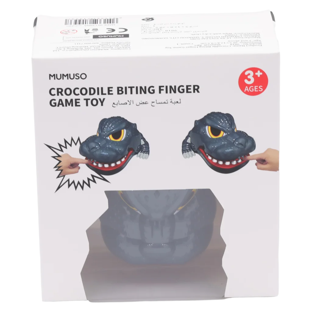 mumuso_krokodil-bissspiel_kunststoff_grau.webp MUMUSO Krokodil-Bissspiel aus Kunststoff für Kinder, graues Krokodilspiel – lustiges Reaktionsspielzeug ab 3 Jahren.