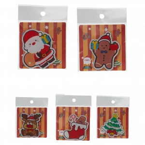 MUMUSO Kühlschrankmagnet Set mit Weihnachtsmotiven, 5-teilig (bunt) – dekorative Magnete für Weihnachten und Küche.
