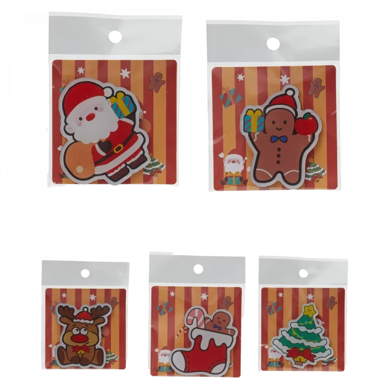 MUMUSO Kühlschrankmagnet Set mit Weihnachtsmotiven, 5-teilig (bunt) – dekorative Magnete für Weihnachten und Küche.