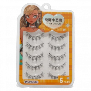 MUMUSO künstliche Wimpern, 5 Paar aus Kunstfaser (Schwarz) – Beauty Tool für kreative Make-up Looks.