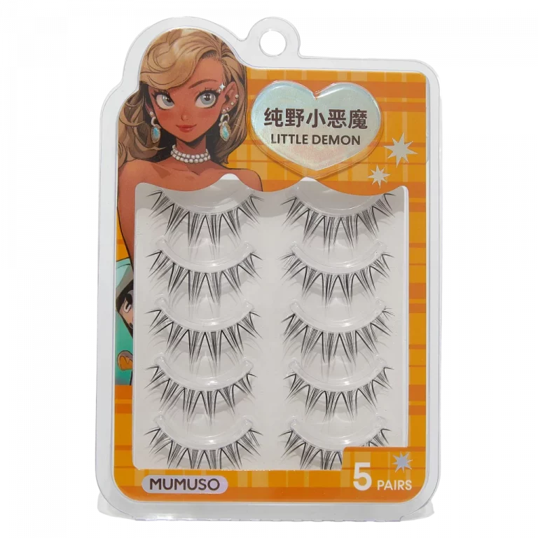 MUMUSO künstliche Wimpern, 5 Paar aus Kunstfaser (Schwarz) – Beauty Tool für kreative Make-up Looks.