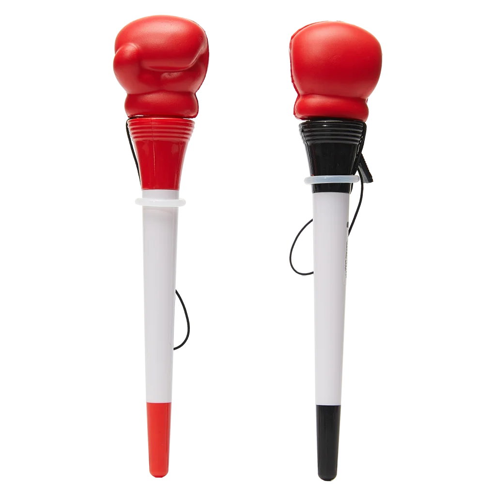 mumuso_kugelschreiber_abs_boxhandschuh_rot_weiss.webp MUMUSO Kugelschreiber mit Boxhandschuh (ABS, Rot/Weiß) – originelles Schreibwaren-Accessoire für Schule und Büro.