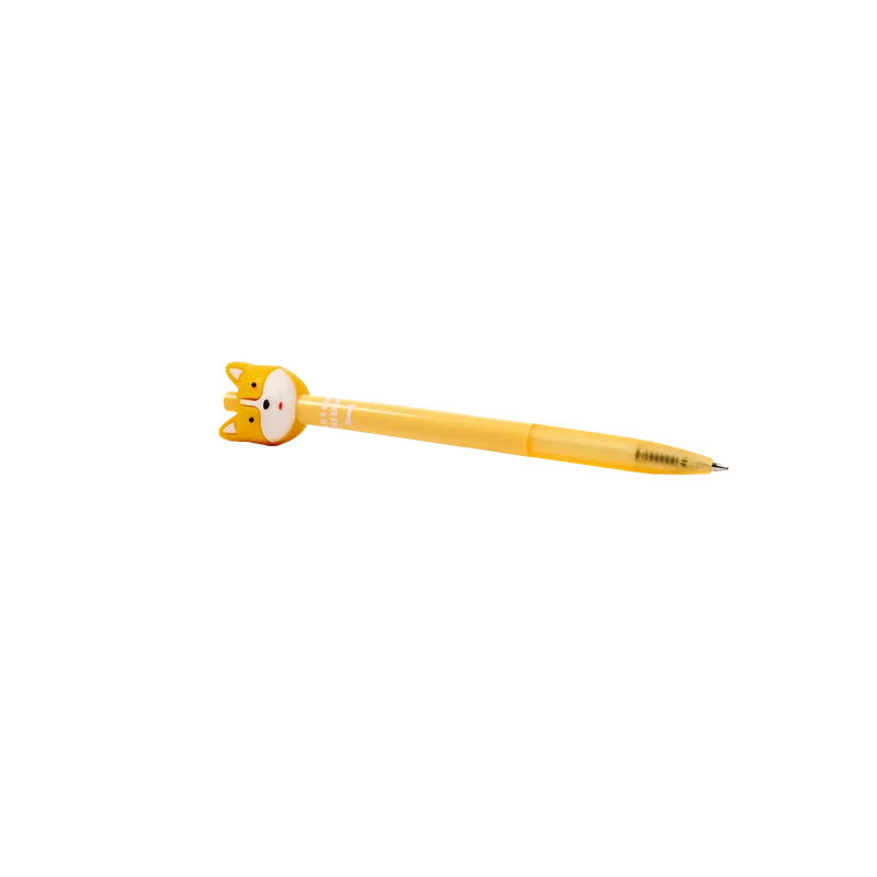 mumuso_kugelschreiber_corgi_ausziehbar_gelb_3.webp MUMUSO Kugelschreiber mit Corgi, ausziehbar, gelb – witziges Schreibwaren-Accessoire für Kinder und Büro.