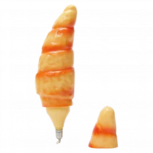 MUMUSO Kugelschreiber im Croissant-Look mit Magnet, mehrfarbig – originelles Schreibwaren-Highlight für Schule und Büro.