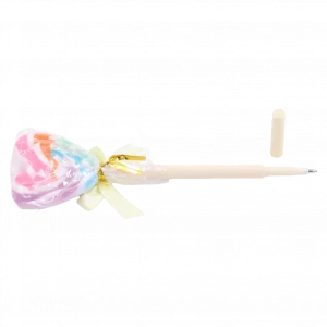 MUMUSO Kugelschreiber mit Lollipop-Herz-Optik, ABS-Kunststoff, rosa – kreatives Schreibgerät als Geschenkidee.