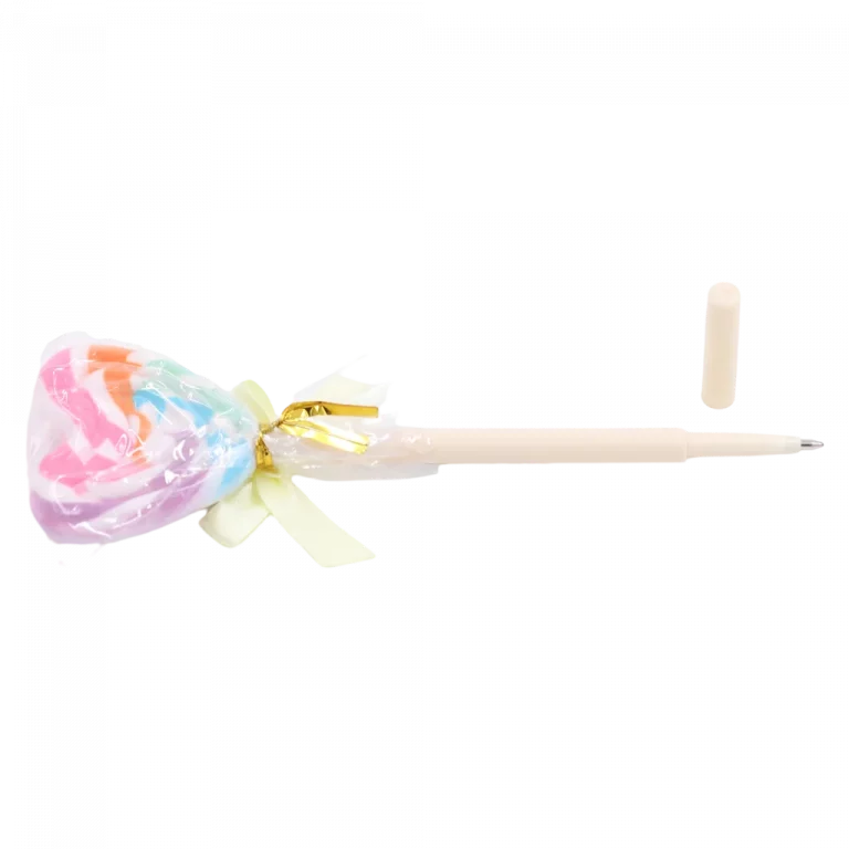 MUMUSO Kugelschreiber mit Lollipop-Herz-Optik, ABS-Kunststoff, rosa – kreatives Schreibgerät als Geschenkidee.