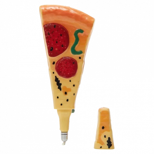 MUMUSO Kugelschreiber mit Pizzaform und Magnet, Mehrfarbig – origineller Magnet Kugelschreiber für Schule oder Büro.