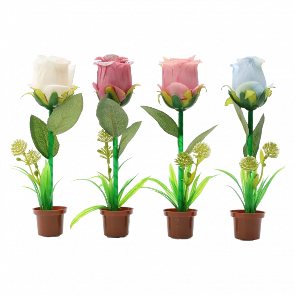 MUMUSO Kugelschreiber mit Rosen-Glitzer, dekorative Schreibwaren in Weiß – originelles Geschenk für Schule oder Büro.