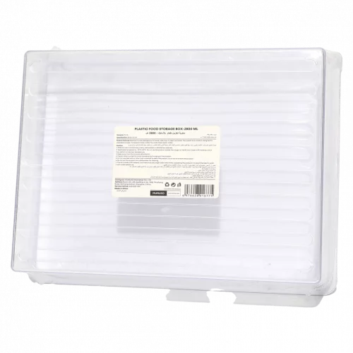 MUMUSO Aufbewahrungsbox aus Kunststoff, 2800 ml (transparent) – vielseitige Box für Lebensmittel und Haushalt.