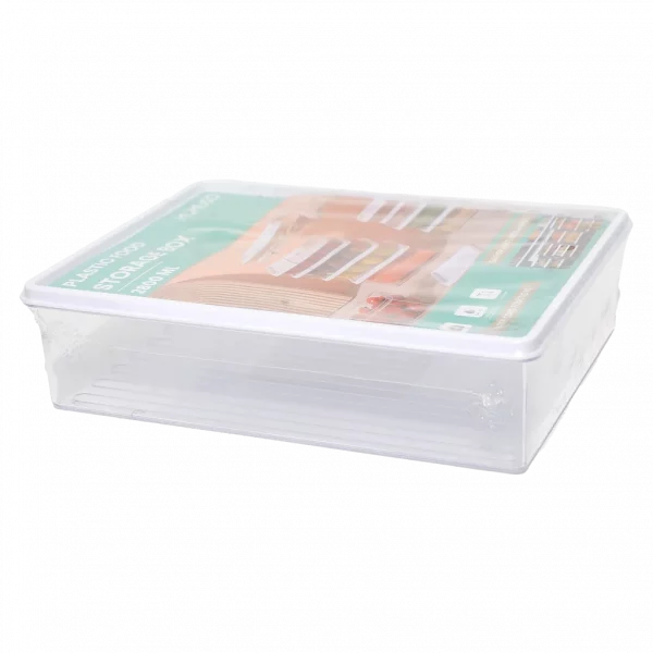 MUMUSO Aufbewahrungsbox aus Kunststoff, 2800 ml (transparent) – vielseitige Box für Lebensmittel und Haushalt.